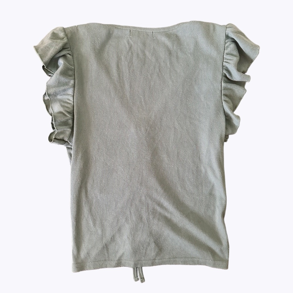 Ribbed Ruffle Top - Picture 2 of 4